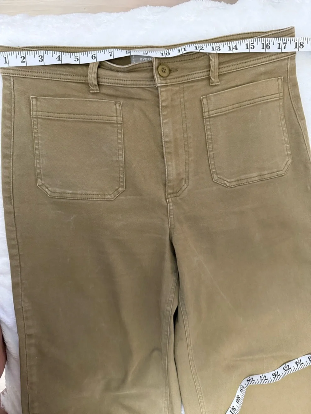 Everlane Olive High-Rise Wide Crop Pants - Picture 13 of 16